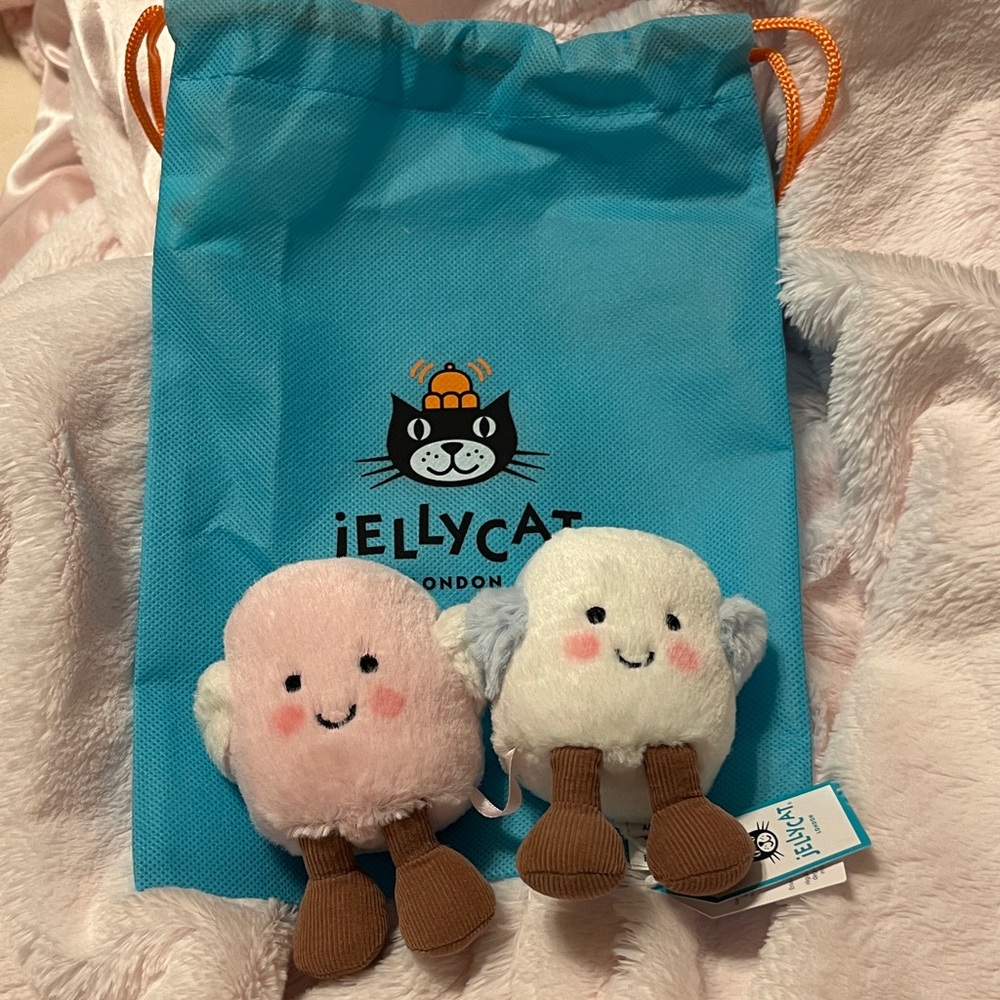 Jellycat Amuseables Toastie Pink and White Marshmallows